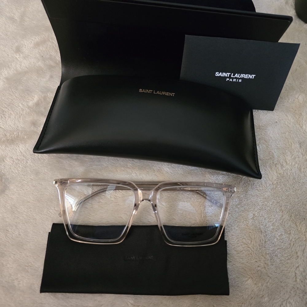 ✨️Saint Laurent SL 474 OPT (003) Women’s Eyeglasses – Nude Transparent - NEW✨️